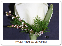 White Rose Boutonniere